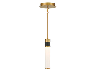 Abel LED Mini Pendant in Matte Black w/Warm Brass (51|7-1643-1-143)