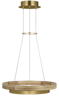 Grace LED Chandelier in Hand Rubbed Antique Brass/Natural Oak (182|700GRC24HABNO-LED930)