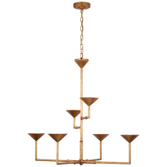 Eleanor LED Chandelier in Antique Gold Leaf (268|JN 5172AGL) Eleanor LED Chandelier in Antique Gold Leaf (268|JN 5172AGL)
