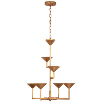 Eleanor LED Chandelier in Antique Gold Leaf (268|JN 5170AGL)