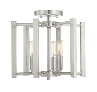 Benson Three Light Semi-Flush Mount in Satin Nickel (51|6-7702-3-SN)