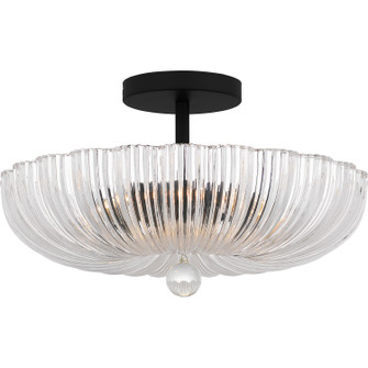 Quoizel Semi-Flush Mount Three Light Semi Flush Mount in Matte Black (10|QSF6748MBK)