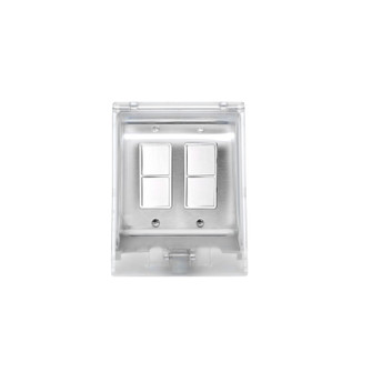 On/Off Switch Flush Mount Dual Duplex Stack Switch in Stainless Steel (40|EFDWWPS)