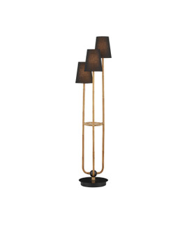 Three Light Floor Lamp in Natural Rattan/Satin Black (142|8000-0159)