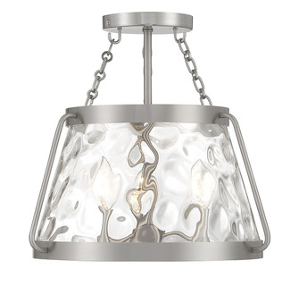 Crawford Three Light Semi-Flush Mount in Satin Nickel (51|6-1802-3-SN)