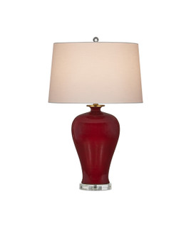 One Light Table Lamp in Imperial Red/Clear/Natural Brass (142|6000-0932)