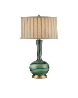 Lamartine One Light Table Lamp in Green/Antique Brass (142|6000-0925)