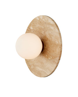 One Light Wall Sconce in Beige/Antique Brass/Frosted White (142|5000-0258)