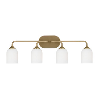 Emile Four Light Vanity in Satin Brass (1|GLV1024EN3/SB)