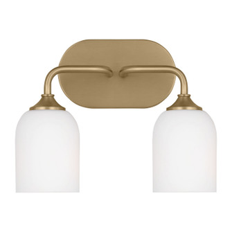 Emile Two Light Vanity in Satin Brass (1|GLV1022EN3/SB)