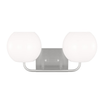 Rory Two Light Vanity in Brushed Steel (1|GLV1012EN3/BS)