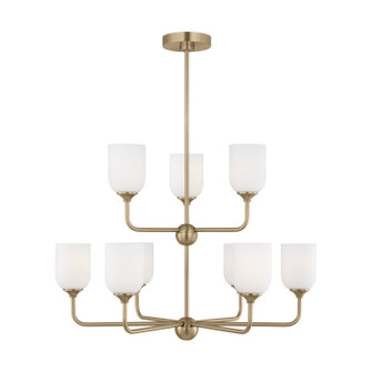 Emile Nine Light Chandelier in Satin Bronze (1|GLC1109EN3/SB)