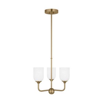 Emile Three Light Chandelier in Satin Brass (1|GLC1073EN3/SB)