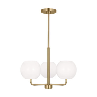 Rory Three Light Chandelier in Satin Brass (1|GLC1043EN3/SB)