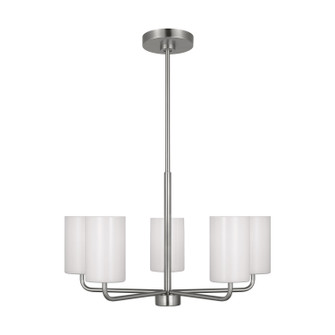 Rhett Five Light Chandelier in Brushed Steel (1|GLC1015EN3/BS)