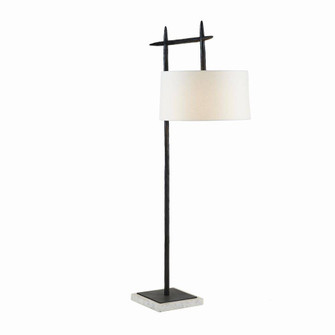 Eileen One Light Floor Lamp in Blackened Iron/White/Off-White/Off-White (314|PFI10-SH053)