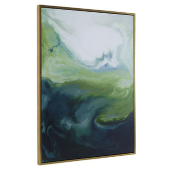 Serene Green Wall Art in Solid Wood (52|32367)