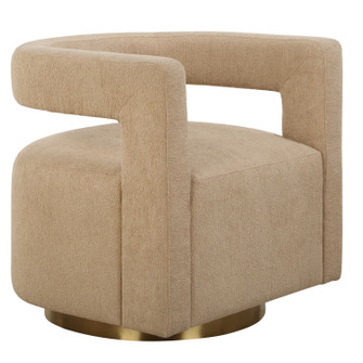 Grounded Swivel Chair in Brushed Brass (52|23850)