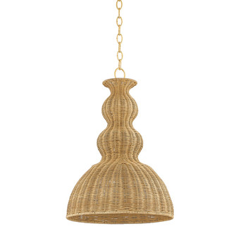 Mayla One Light Pendant in Aged Brass (428|H919701S-AGB)