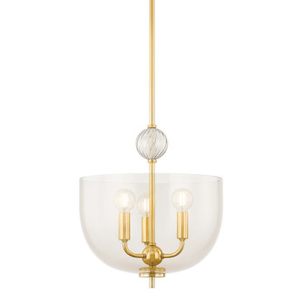 Arianne Three Light Lantern in Aged Brass (428|H907703-AGB)