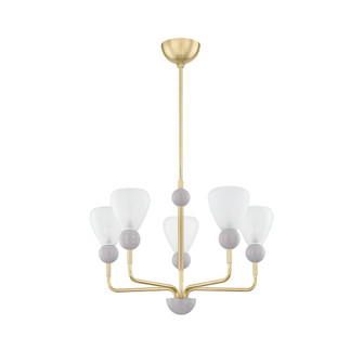 Doreen Five Light Chandelier in Aged Brass (428|H904805-AGB/SPG)
