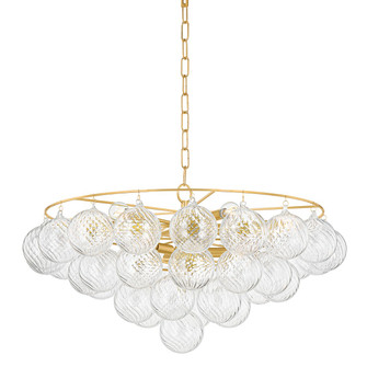 Mimi Nine Light Chandelier in Aged Brass (428|H711809A-AGB)
