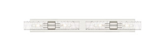 Downtown Urban Four Light Bath Vanity in Satin Nickel (405|617S-4W-SN-G617-8DE)