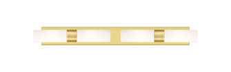 Downtown Urban Four Light Bath Vanity in Satin Gold (405|617S-4W-SG-G617-8WH)