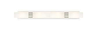 Downtown Urban Four Light Bath Vanity in Polished Nickel (405|617S-4W-PN-G617-8SWH)