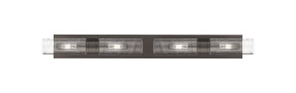 Downtown Urban Four Light Bath Vanity in Oil Rubbed Bronze (405|617S-4W-OB-G617-8DE)