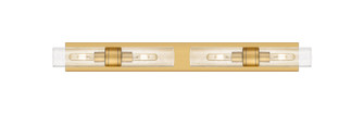 Downtown Urban Four Light Bath Vanity in Brushed Brass (405|617S-4W-BB-G617-8SDY)
