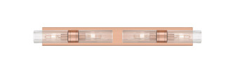 Downtown Urban Four Light Bath Vanity in Antique Copper (405|617S-4W-AC-G617-8SCL)