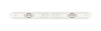 Downtown Urban Four Light Bath Vanity in Satin Nickel (405|617L-4W-SN-G617-11CL)