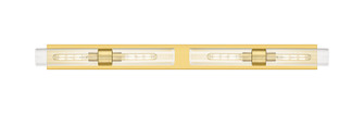 Downtown Urban Four Light Bath Vanity in Satin Gold (405|617L-4W-SG-G617-11CL)