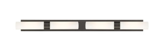 Downtown Urban Four Light Bath Vanity in Oil Rubbed Bronze (405|617L-4W-OB-G617-11WH)