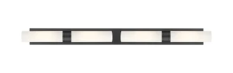Downtown Urban Four Light Bath Vanity in Matte Black (405|617L-4W-BK-G617-11SWH)