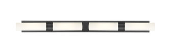 Downtown Urban Four Light Bath Vanity in Matte Black (405|617L-4W-BK-G617-11WH)