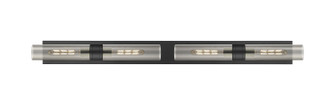 Downtown Urban Four Light Bath Vanity in Matte Black (405|617L-4W-BK-G617-11SM)