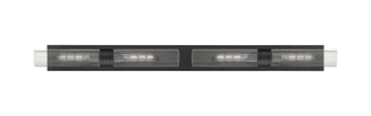 Downtown Urban Four Light Bath Vanity in Matte Black (405|617L-4W-BK-G617-11SCL)