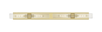 Downtown Urban Four Light Bath Vanity in Antique Brass (405|617L-4W-AB-G617-11SDY)