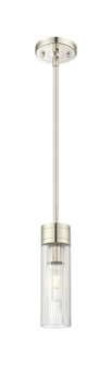 Downtown Urban One Light Mini Pendant in Polished Nickel (405|617-1S-PN-G617-8SCL)