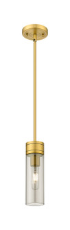 Downtown Urban One Light Mini Pendant in Brushed Brass (405|617-1S-BB-G617-8SM)