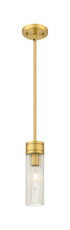 Downtown Urban One Light Mini Pendant in Brushed Brass (405|617-1S-BB-G617-8SCL)