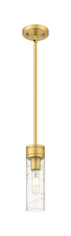 Downtown Urban One Light Mini Pendant in Brushed Brass (405|617-1S-BB-G617-8DE)