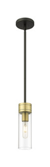 Downtown Urban One Light Mini Pendant in Black Antique Brass (405|617-1S-BAB-G617-8CL)