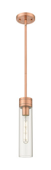 Downtown Urban One Light Mini Pendant in Antique Copper (405|617-1S-AC-G617-11CL)