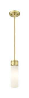 Downtown Urban One Light Mini Pendant in Antique Brass (405|617-1S-AB-G617-8SWH)