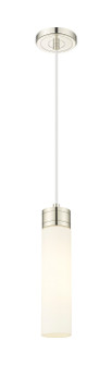 Downtown Urban One Light Mini Pendant in Polished Nickel (405|617-1P-PN-G617-11WH)