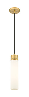 Downtown Urban One Light Mini Pendant in Brushed Brass (405|617-1P-BB-G617-11SWH)