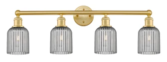 Edison Four Light Bath Vanity in Satin Gold (405|616-4W-SG-G559-5SM)
